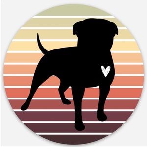 VINYL STICKER Pitbull Sunset Love